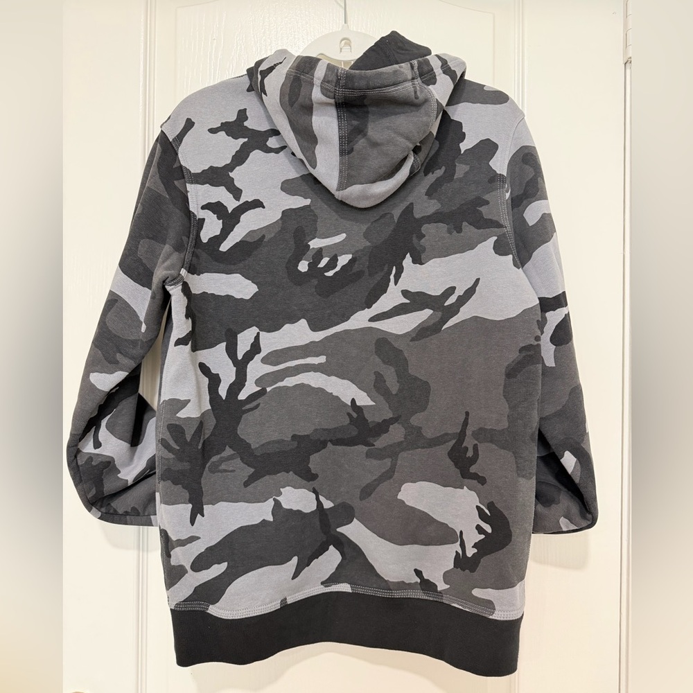 Nike Gray Black Camo Pullover Hoodie Men’s Size M - Picture 2 of 6